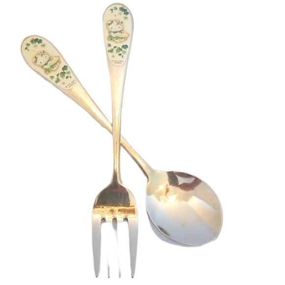 Sanrio Other - Vintage Sanrio Hello Kitty Green Stainless Fork and Spoon💚 2002